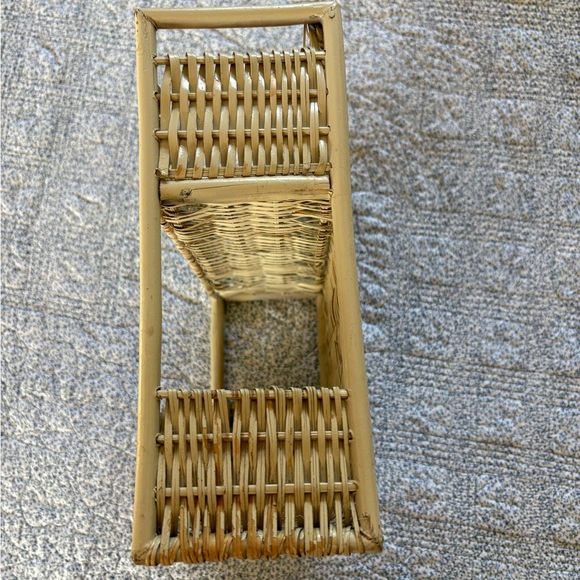 Woven Rattan Magazine Rack - Picture 2 of 5